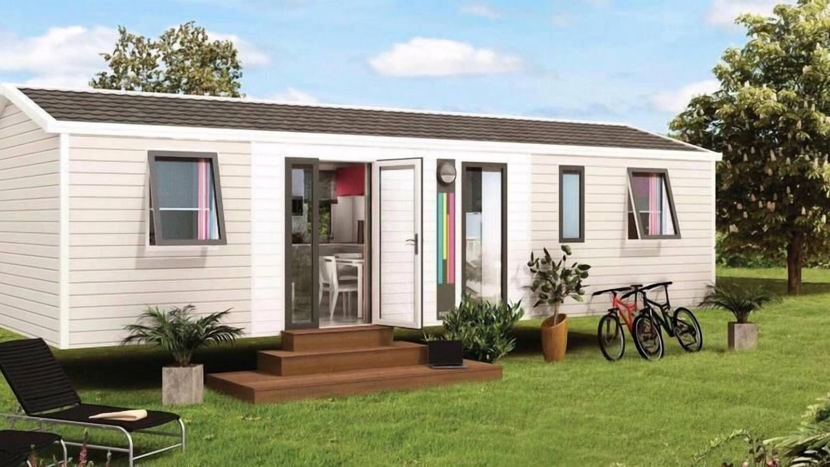 Savignac-les-Ormeaux House | Camping Paradis La Marmotte** - Mobile Home Santafé Trio Space 4 Rooms 6 People