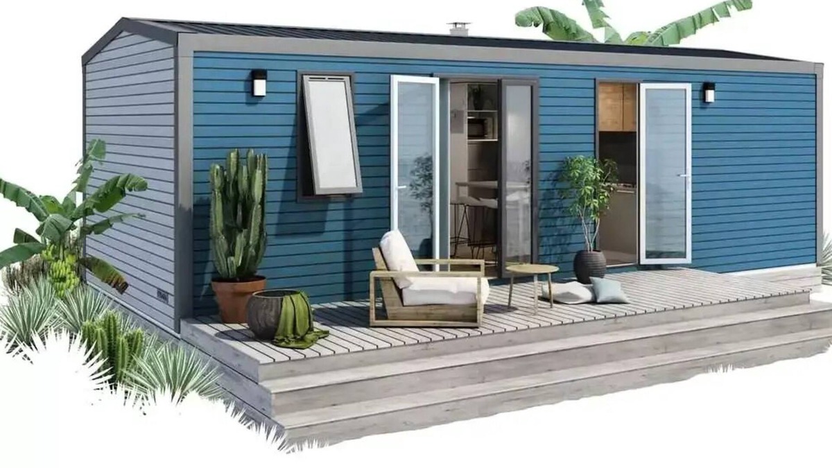 Salles-Curan House | Campsite Beau-Rivage * - Cottage FAMILY (covered terrace) new 2022 4 to 7 people - 4 pers. included in the tariff