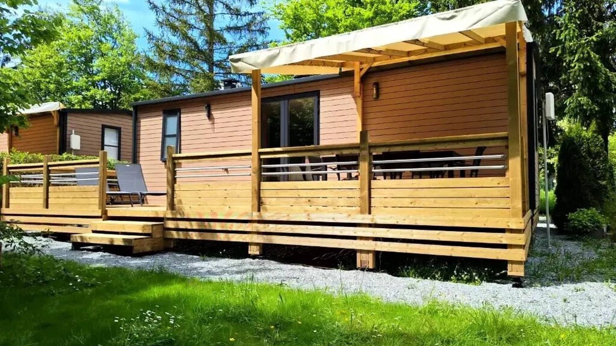 Leval House | Campsite Flower du Lac de la Seigneurie * - Ohara Cottage Garden Side Premium 36m² - 3 bedrooms + Terrace + TV + LV + Forest view 6 people