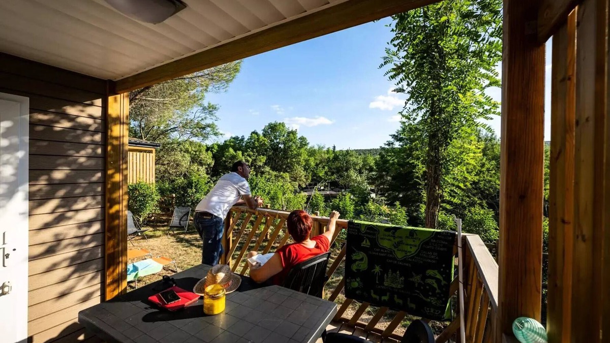 Goudargues House | Campsite Flower le Saint Michelet* - Mobile home Loggia Confort 3 rooms 4 people Air-conditioned