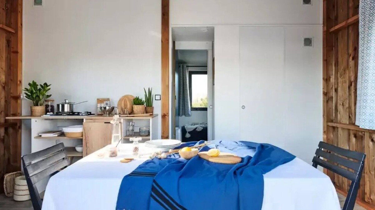 Quettehou House | Campsite Le Rivage* - Bungalow Tit home Wood 3 Rooms 4 People Without Sanitary