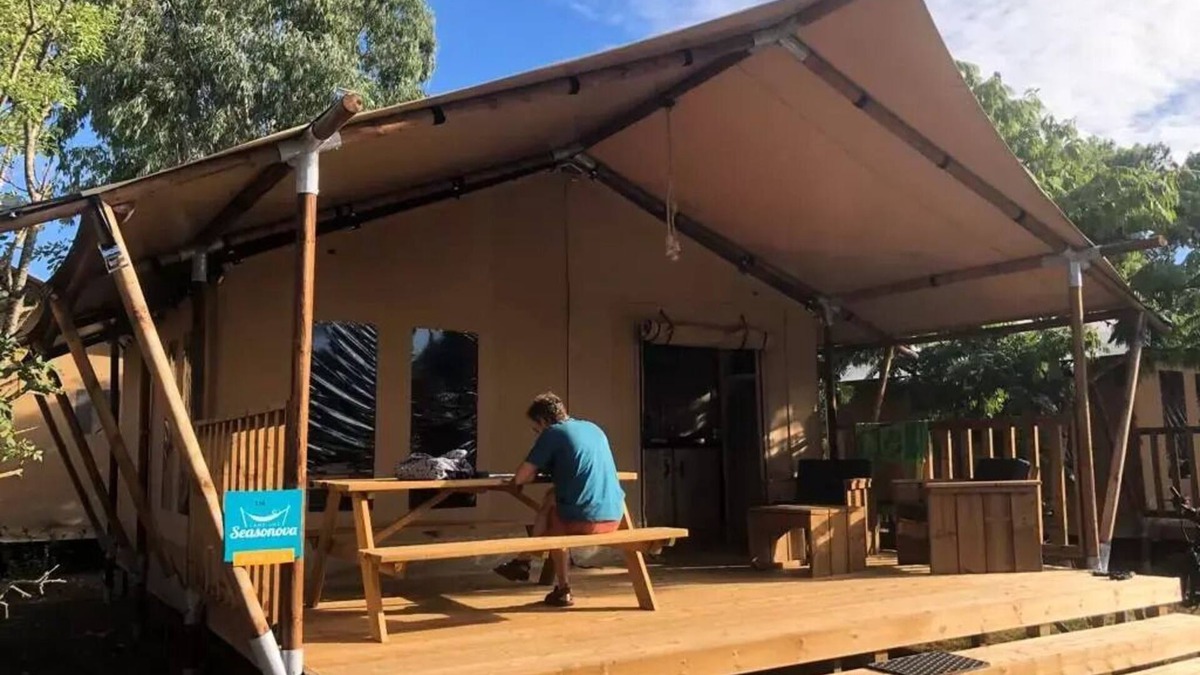 Pontorson House | Campsite Seasonova Haliotis * - WOOD LODGE - with sanitary facilities for 4 people