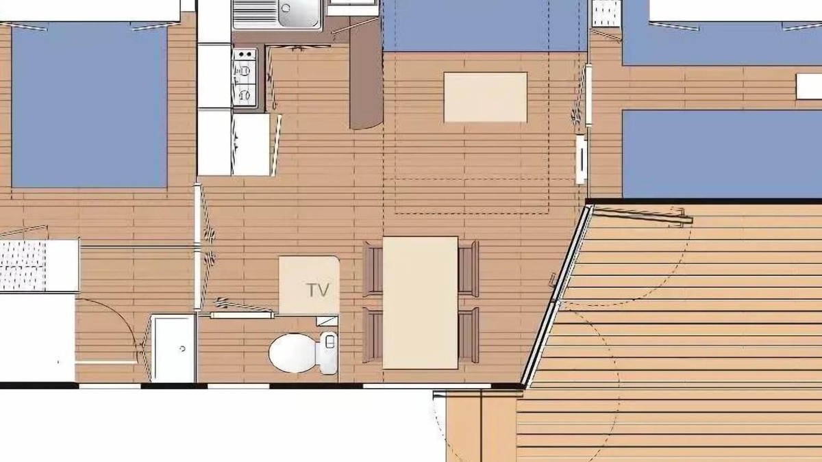 Combreux House | Campsite Seasonova Etang de la Vallée * - MOBILEHOME 2 ROOMS 4 persons
