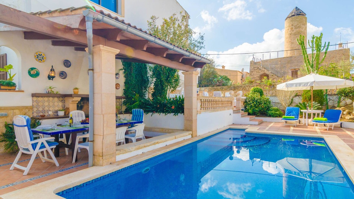 Colonia de Sant Pere Villa | CAN NICOLAU - Villa with private pool 500 from the beach in Colònia de San Pere. Free WiF
