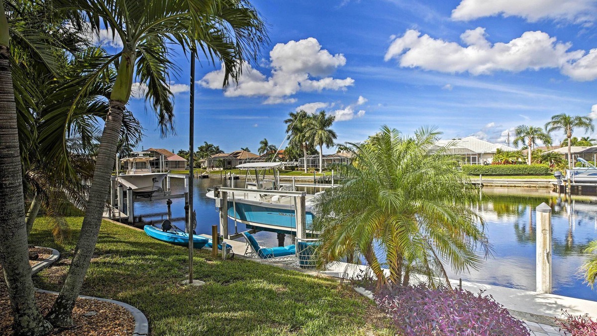 Punta Gorda House | Canal Waterfront Home with Private Pool & Dock!