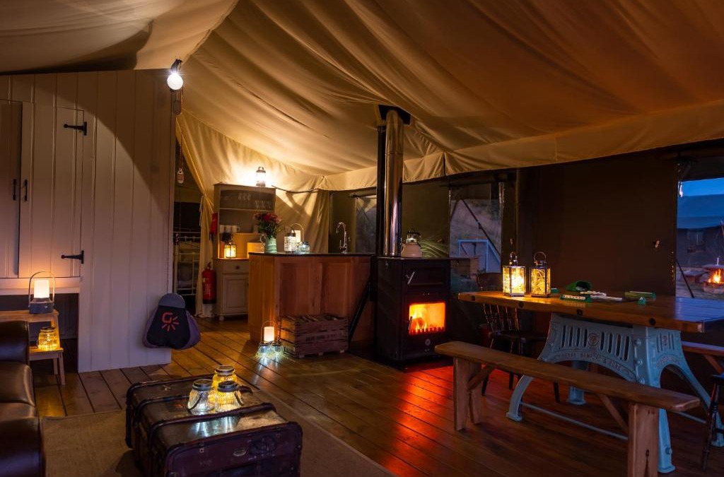 Lampeter Other | Canvas & Campfires, Luxury Safari Tent Glamping, only Seren Tent has a hot tub