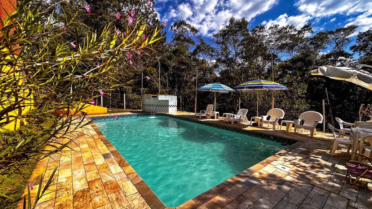Sao Paulo House | Casa de campo com churrasq e piscina em Emburá/SP