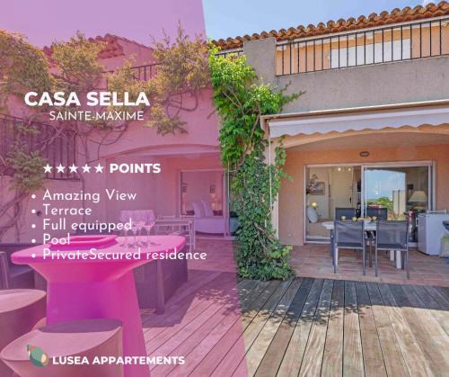 Sainte-Maxime Hotel | CASA SELLA Beautiful terrace with Sea View