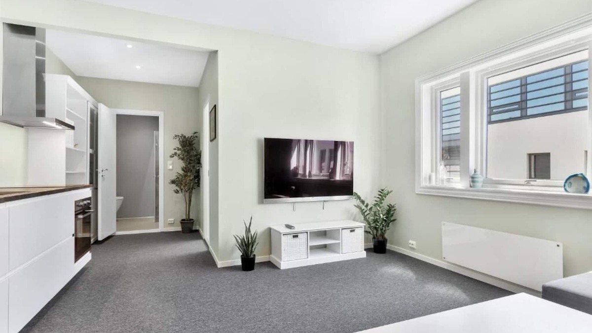 Stavanger Apartment | Central Apartment. Calm street. Backyard. Is situated in Stavanger.nnn
