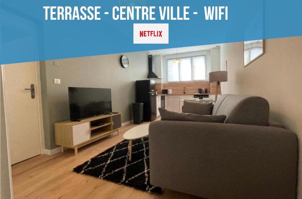 Perigueux Apartment | Centre Ville Superbe T2 Neuf Wifi Terrasse Netflix