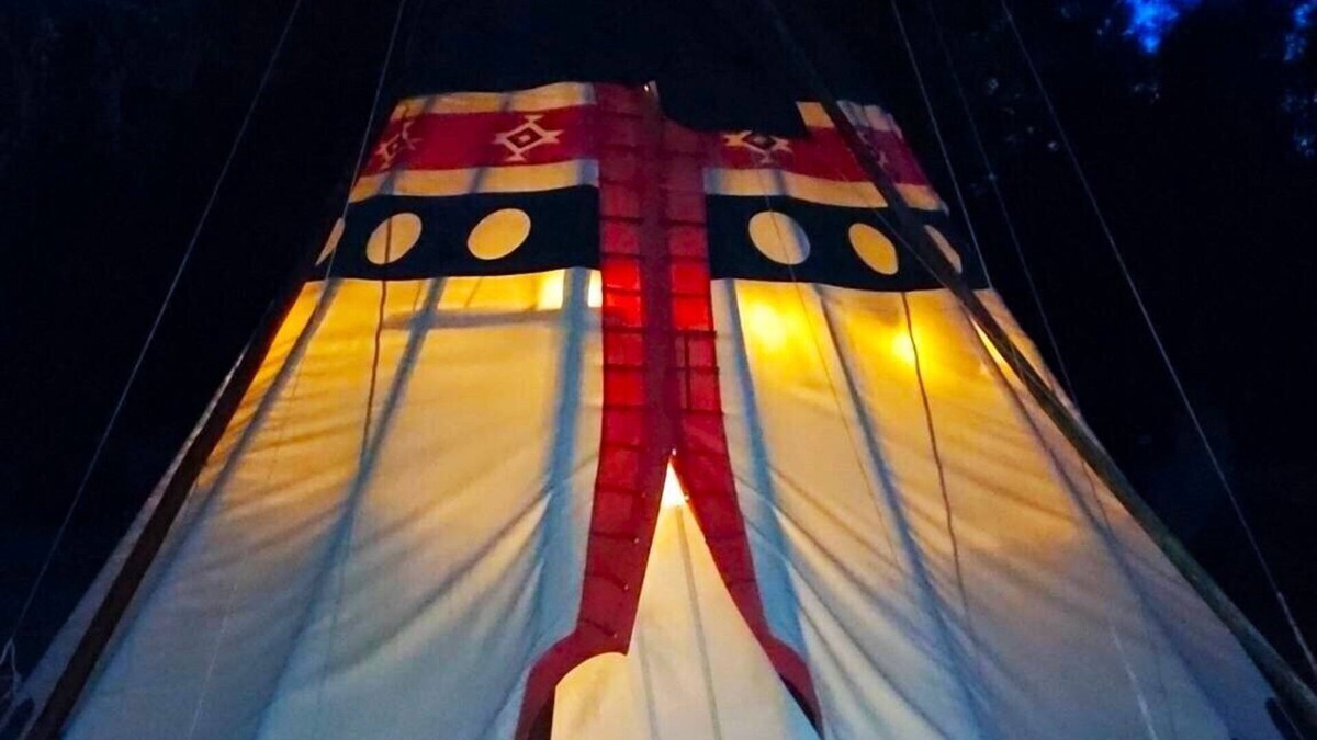 Cave Junction Apartment | Ceremonial Tipi - 20' - Sleeps up to 6 provided padded cots - bring your own sleeping bags