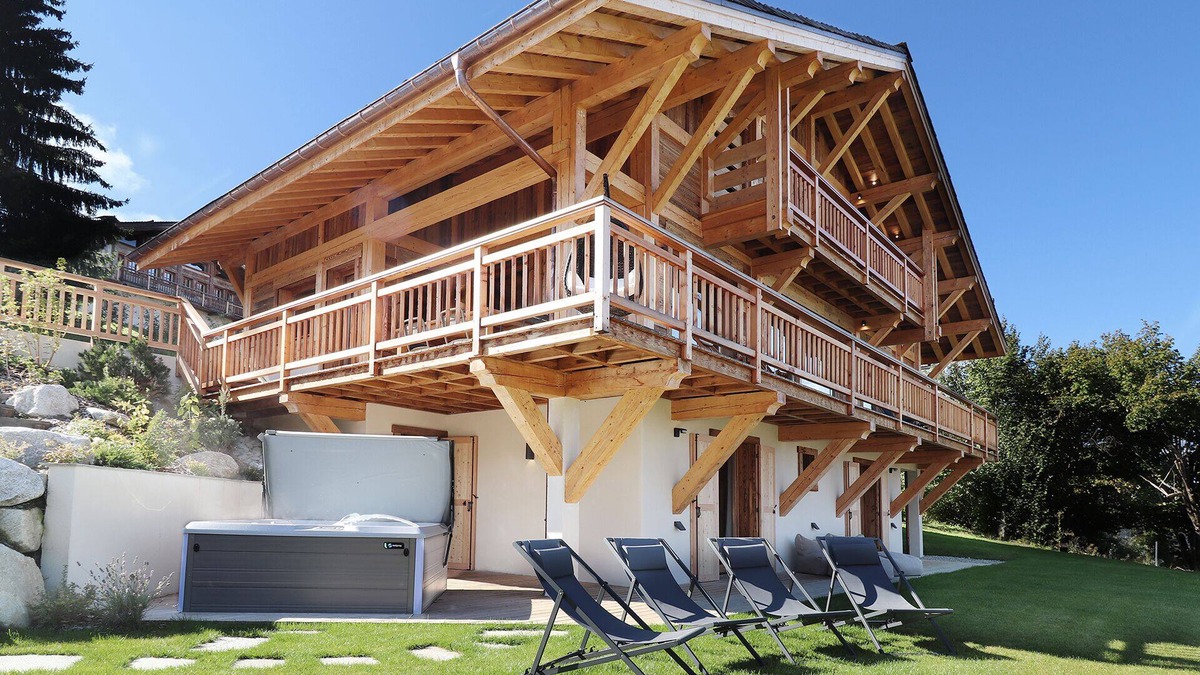Saint-Gervais-les-Bains Ski Chalet | Chalet 12 pers Modern & Cozy - view of Mont-Blanc - jacuzzi & sauna