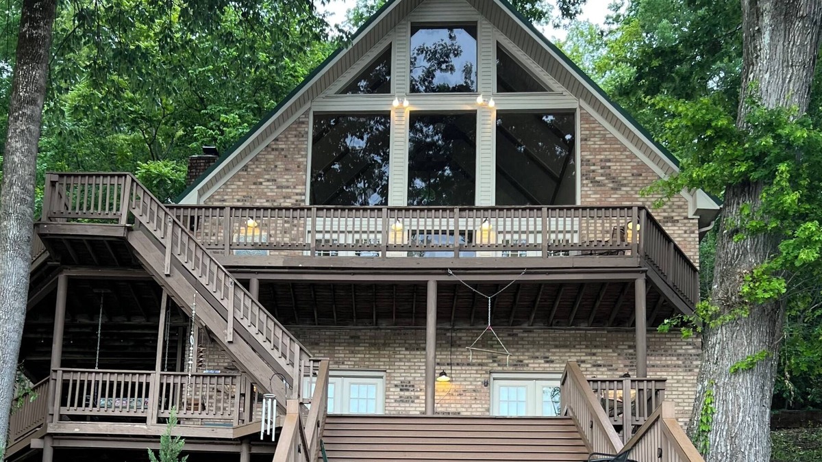 Florence House | Chalet Lake Home with Views, Outdoor Decks and Large Swim Dock-nSleeps 8