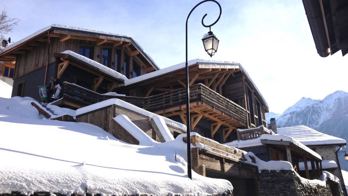 Peisey-Nancroix Ski Chalet | Chalet luxe 14 pers 6 chambres 6 sdb piscine intérieure privative sauna terrasse