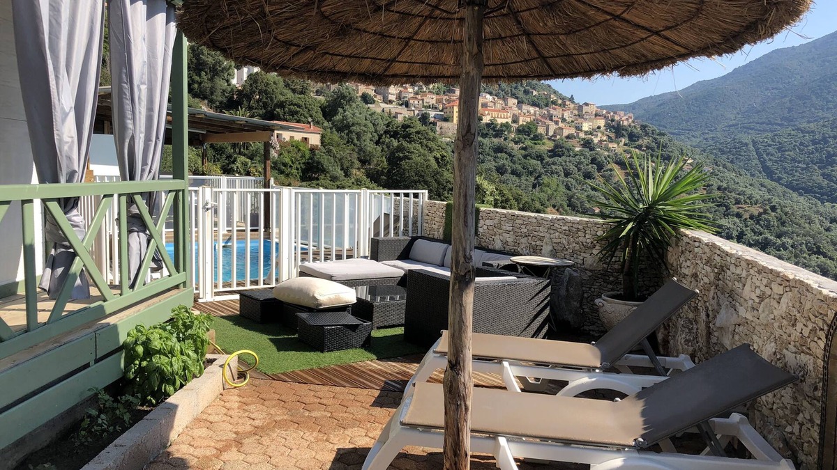 Olmeto Ski Chalet | Chalet Vanessa gitotel on private property terrace 80m2 panoramic view