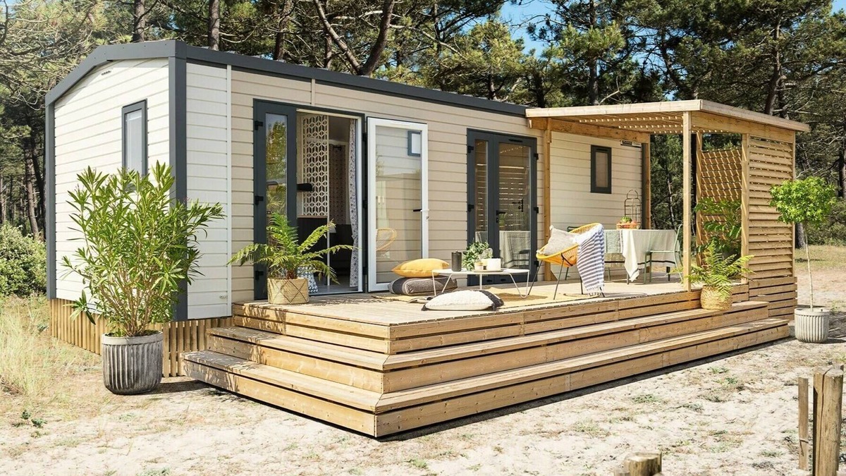 Eymouthiers House | Chambon Gorges Campsite* - Mobile home Family Luxury Premium 3 rooms 4 people Air-conditioned Jacuzzi