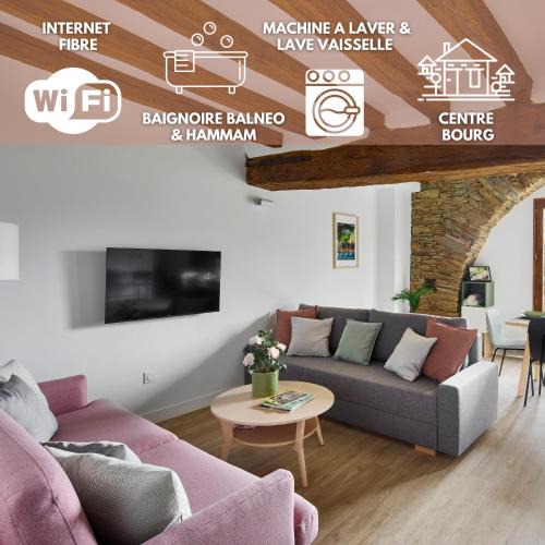 Beaupreau House | Charmante Maison - Le Cœur des Hommes - Wifi, Balnéo, Hammam