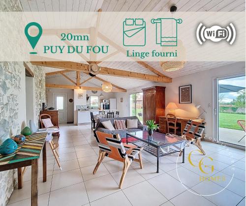 Saint-Prouant House | Charme et confort en campagne, WIFI