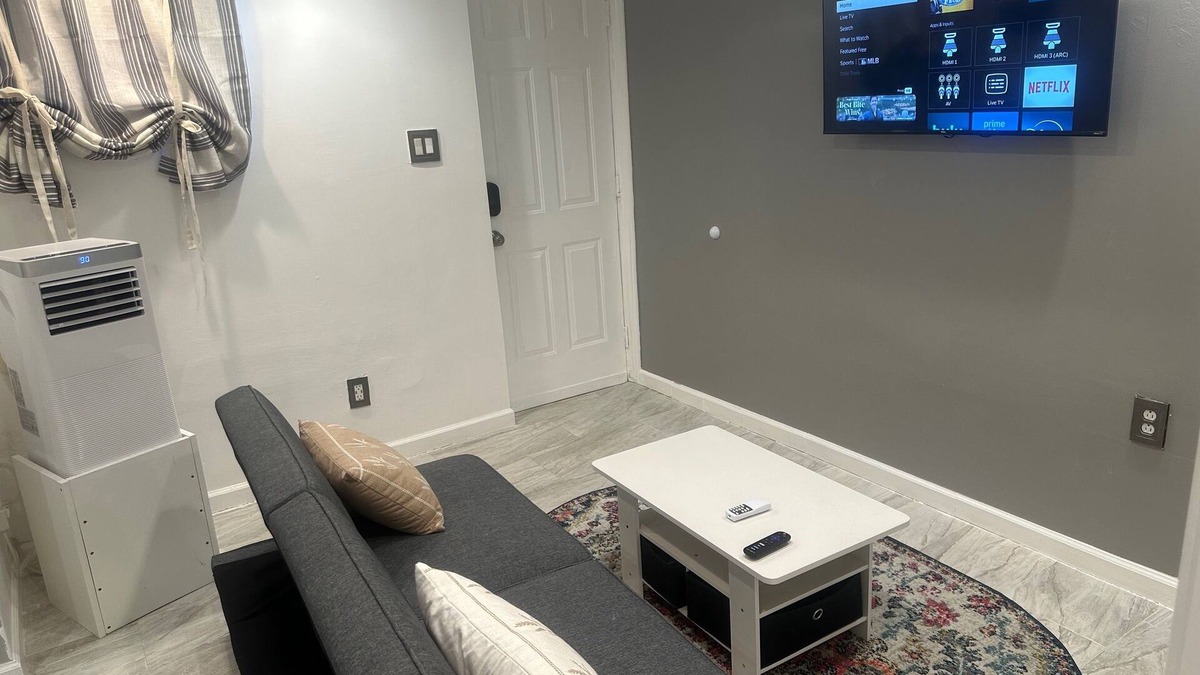 Uniondale Apartment | Charming 2-Bedroom Basement Retreat in Uniondale – AC, WiFi & More!