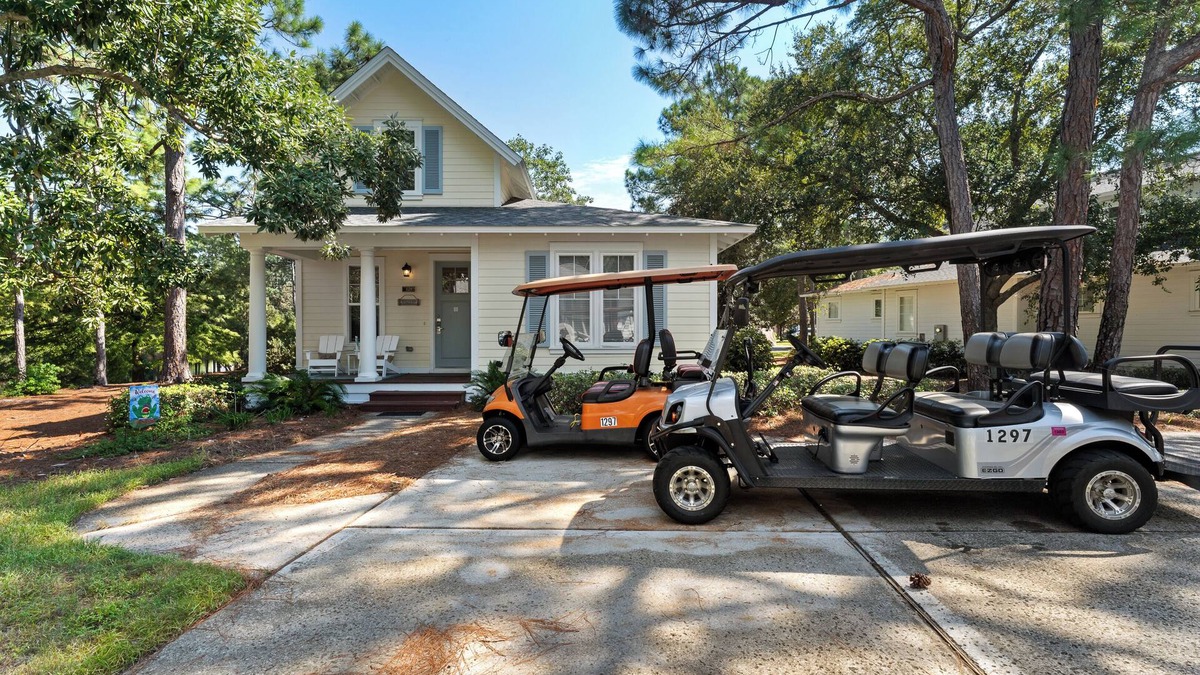Laurel Grove House | Charming Beach Cottage w/2 GOLF CARTS! Pool, Hot Tub, Beach Tram, Near Wharf
