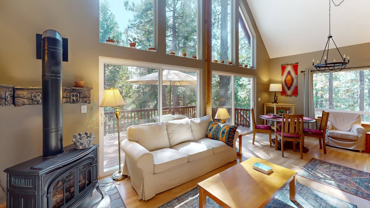Beckwourth House | Charming cabin with private deck, fireplace, movie projector, & W/D