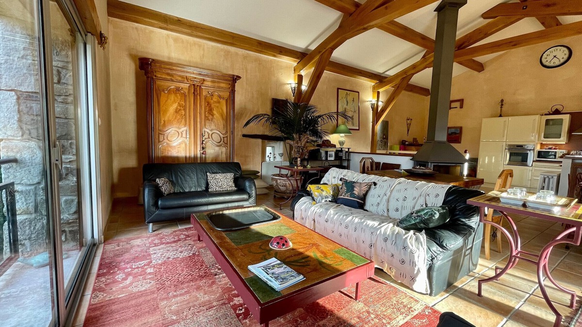 Retournac Cottage | Charming Cottage with Panoramic Valley Views, Fireplace, and Baby Equipment in Tranquil Village