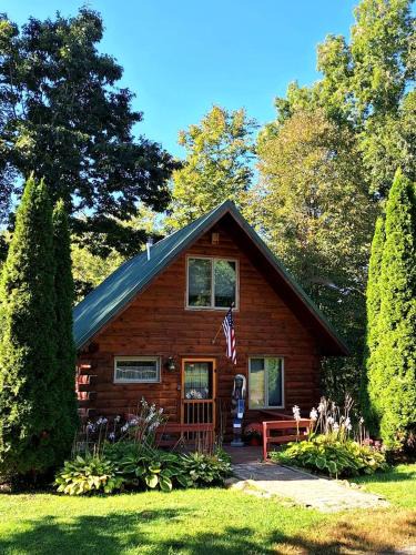 New Bedford House | Charming Creekside Log Cabin with Wood Burning Stove Overlooking the Neshannock Creek, Western PA