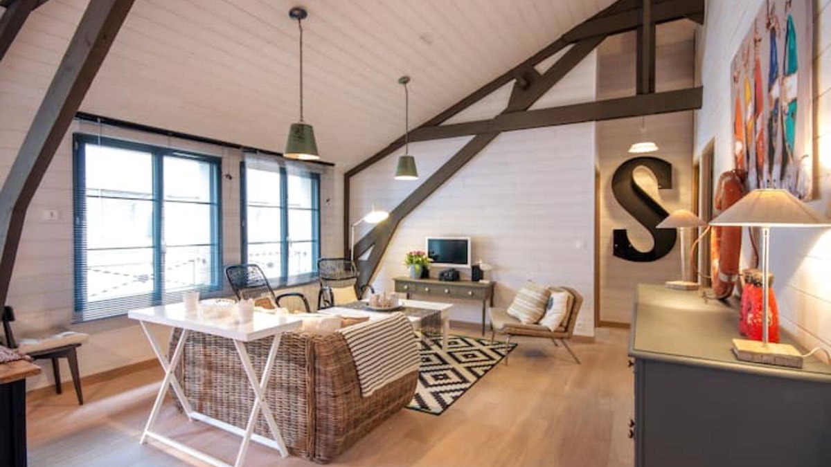 Binic Apartment | Charming furnished apartment with private sauna, two bedrooms, beach 200m away