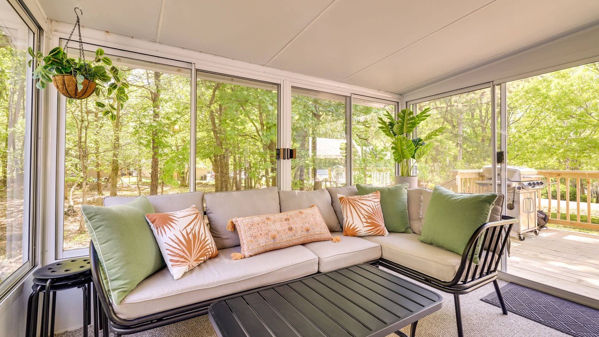 Albrightsville House | Charming Gated Retreat with Lakes, Pools, Private Sunroom & Game Room!