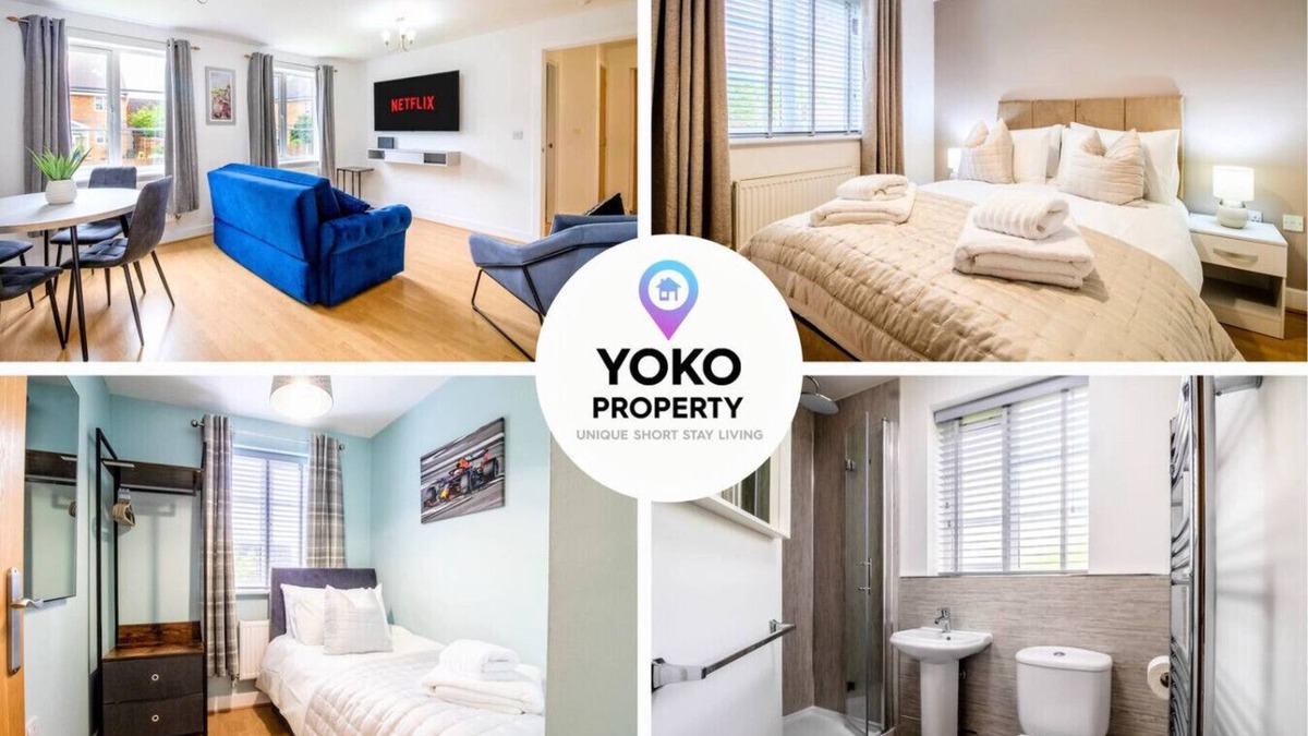Milton Malsor Apartment | Charming 2 Bedroom 2 Bathroom Flat Free Parking Sky TV