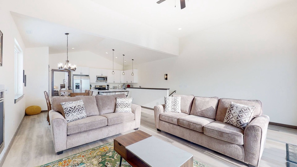 Bozeman House | Charming home with mountain view, fireplace, balcony, & washer/dryer