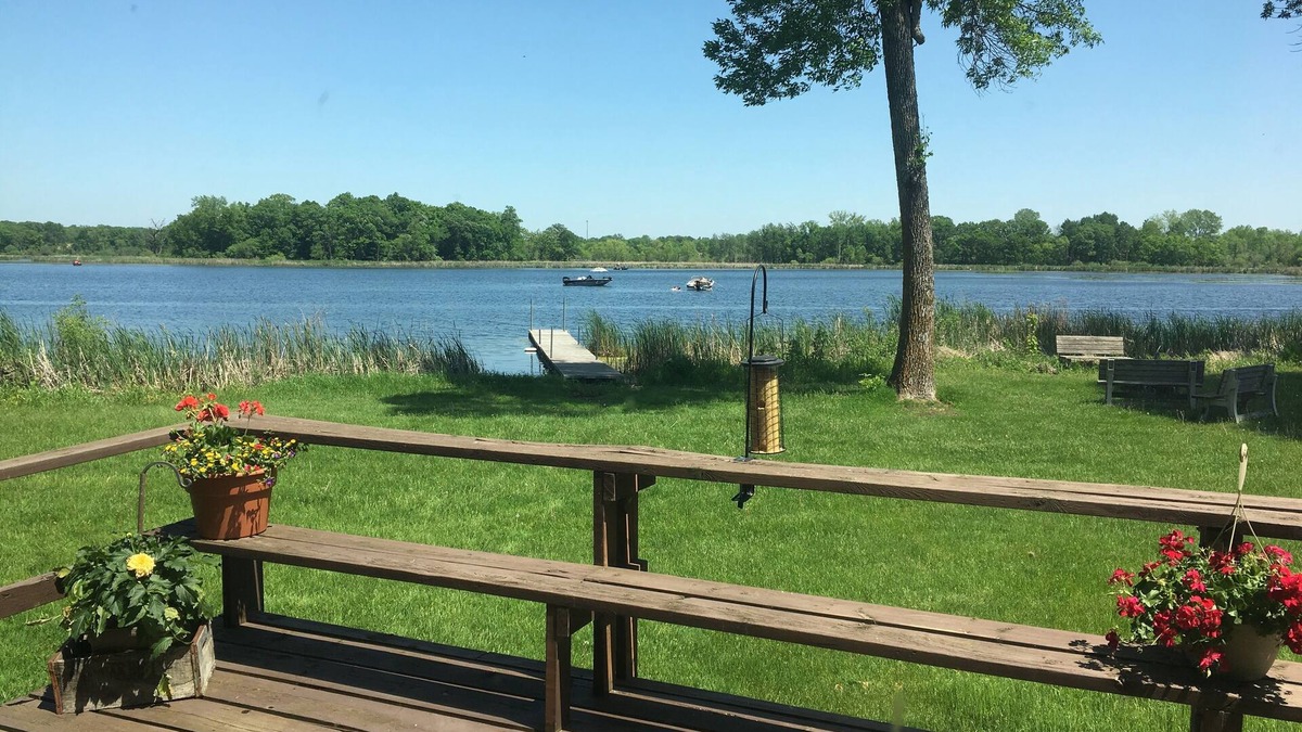 South Haven Cabin | Charming Knotty Pine Cabin w/Incredible Lake Views!
