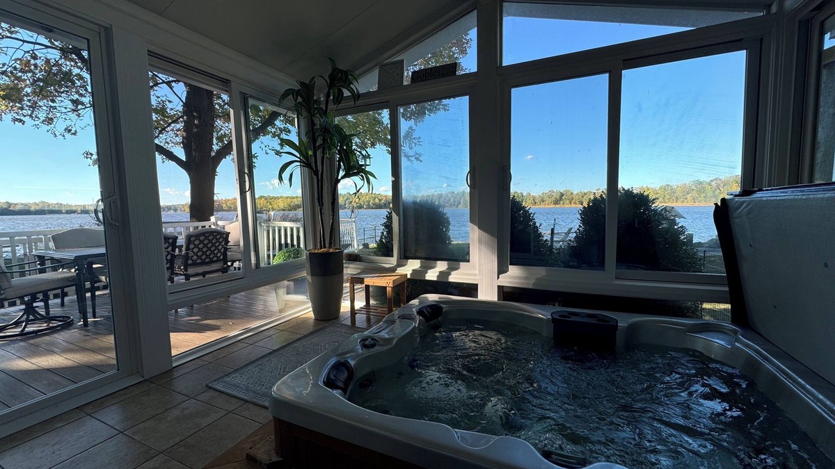 Gobles House | Charming Lakefront House with Hot Tub, Fire Pit, Kayak, and Fishing