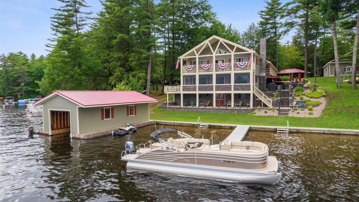 Brantingham House | Charming Lakefront Cabin with Private Dock & Gorgeous Views