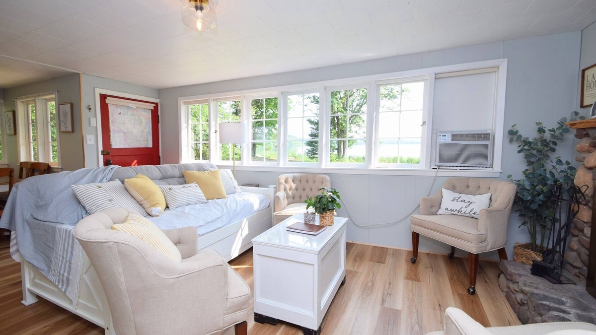 Webster Cottage | Charming Lakeside Cottage nestled on 40 private, wooded acres on Big Sand Lake
