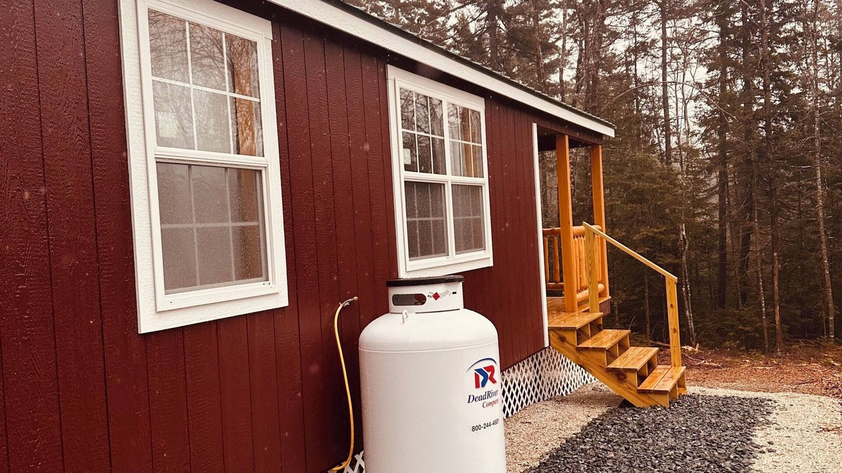 Surry Cabin | Charming Red Surry Cabin close to Acadia National Park and Bar Harbor