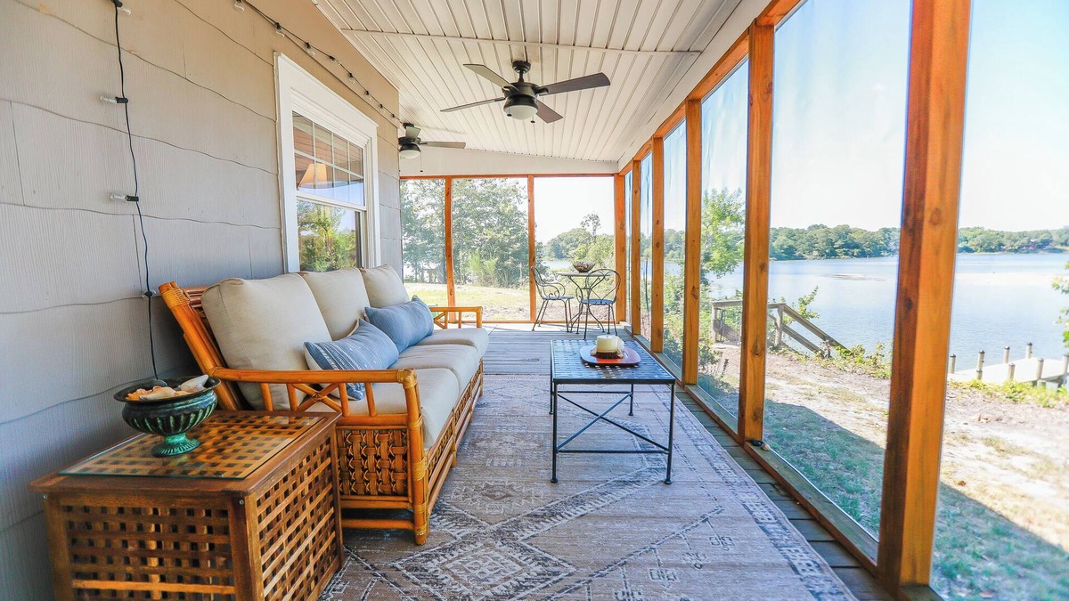 Edwardsville Cottage | Charming Waterfront 3-Bedroom Cottage with Hot Tub, Kayaks, Workspace, Fishing