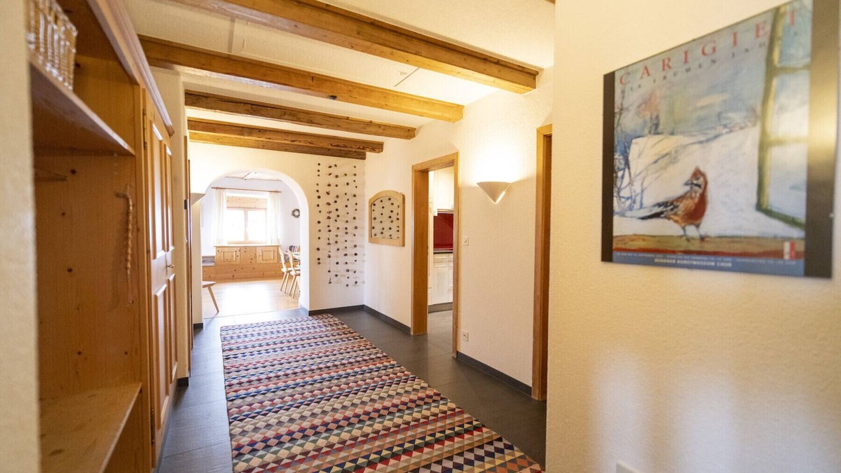 Engadin Scoul Apartment | Chasa Rontsch Madlaina: Charming 4.5 room penthouse flat with panoramic views in the centre of Ftan
