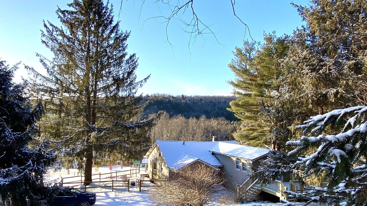 Coudersport House | Cherry spring hillside getaway with panoramic view