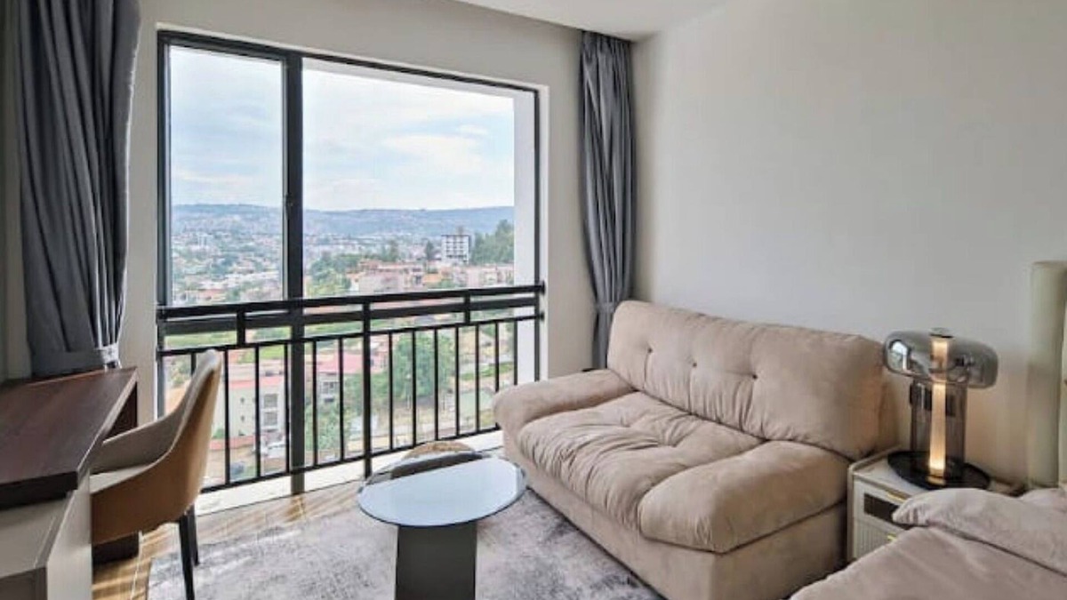 Kigali Apartment | Chic 1-bedroom apartment with AC, Swimming pool,fitness room in wonderful Kigali