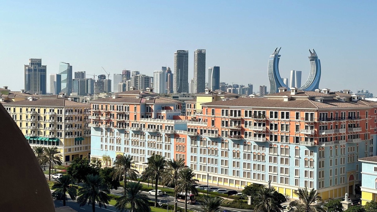 Doha Apartment | Chic 1-bedroom apartment with AC, fitness room, WiFi in enchanting Doha
