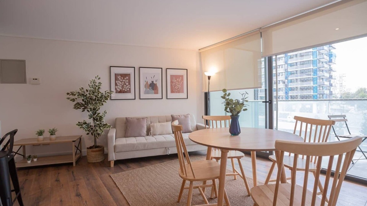 Apoquindo Apartment | Chic 2BR Retreat: Comfort Steps from Araucano Park