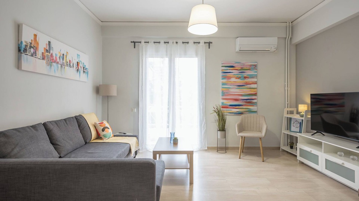 Moschato-Tavros Apartment | Chic apartment metro Kallithea 100m with WiFi, AC