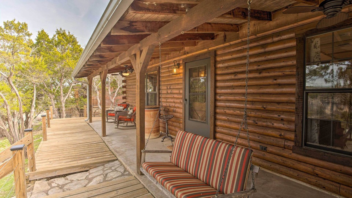 Palo Pinto County Cabin | Chic Lakefront Cabin w/ Dock & Bluff Creek Views!