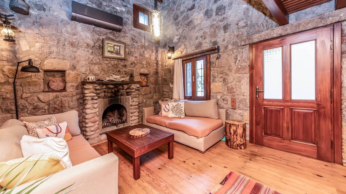 Bitez Villa | Chic Villa w Fireplace 3 min to Beach in Bodrum