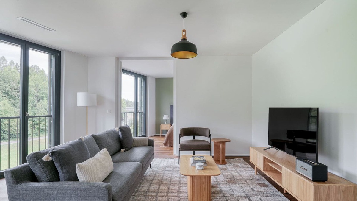 Wollishofen Apartment | Chic Wollishofen 1BR w/Storage & W/D, nr Local Market, by Blueground