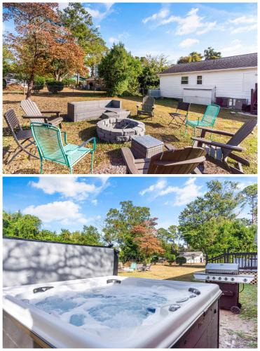 Kings Grant House | Chill Retreat, hot tub, large private yard