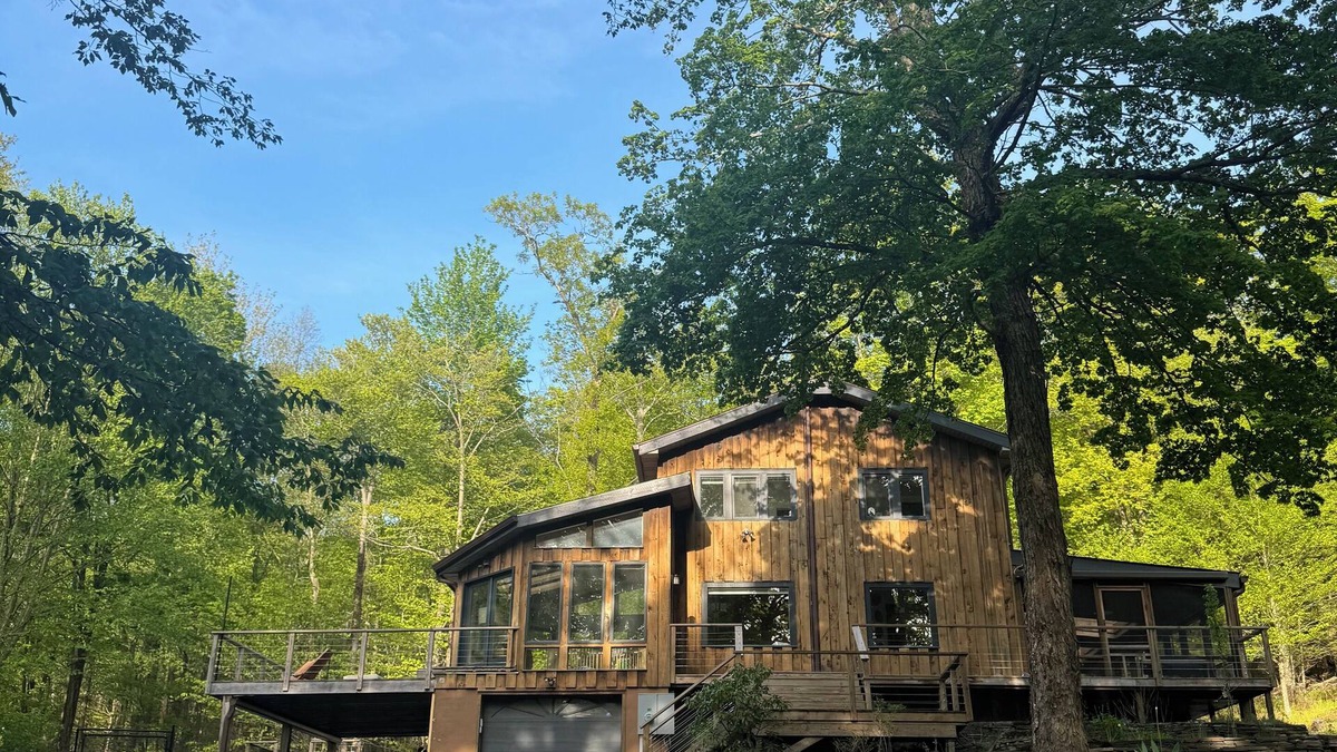 Woodstock House | Chronogram featured, Modern Mountain Family Home above Woodstock. Dog-Friendly