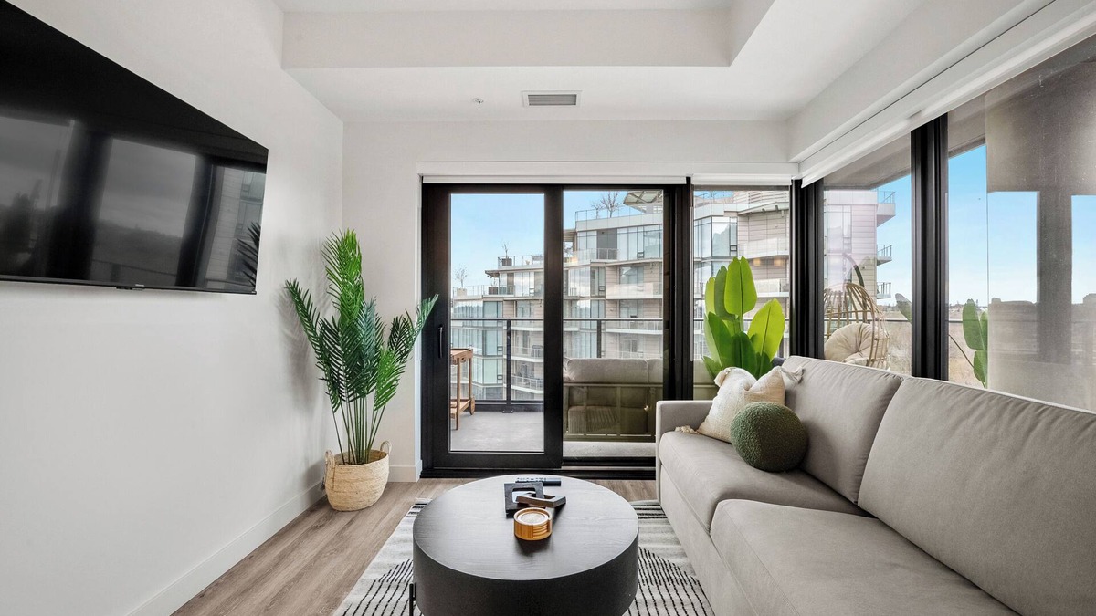 Eau Claire Apartment | City Sophistication w 2 BR River View, Parking, Office