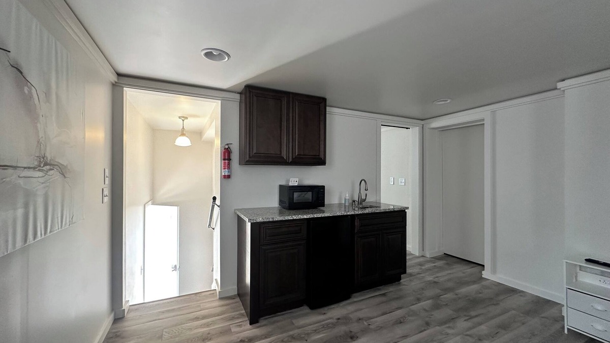 Cass City Apartment | Clean and Cozy 1-bedroom. king bed, 70” smart TV, WiFi, AC in adorable Cass City